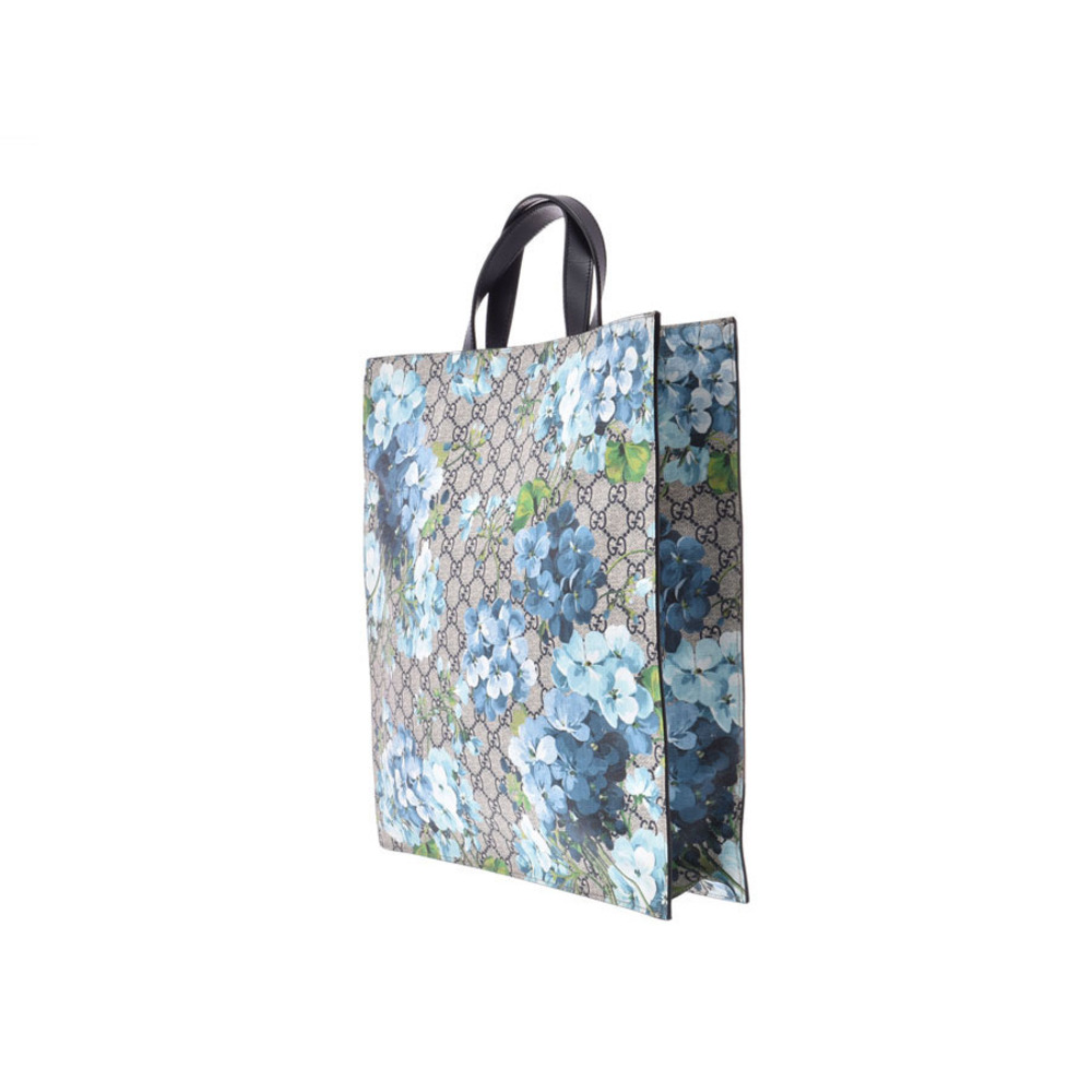Gucci Blue Strap Leather Bloom Tote Supreme GG Flower Floral Bag